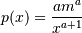 p(x) = \frac{am^a}{x^{a+1}}