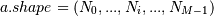 a.shape = (N_0, ..., N_i, ..., N_{M-1})